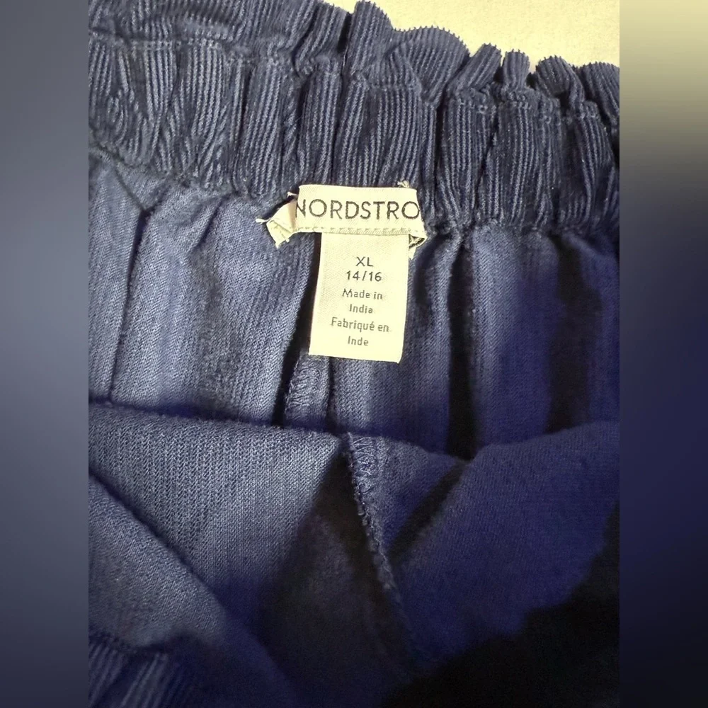 NORDSTROM Navy corduroy Youth wide leg crop Pants size 14/16(adult S)